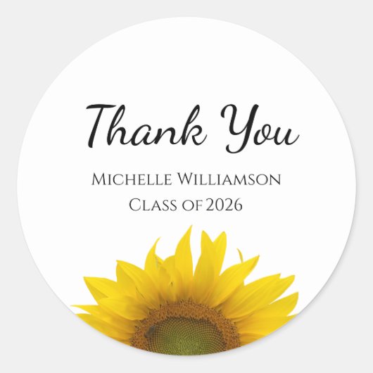 2025年度卒業サンフラワークラス ラウンドシール (正面)