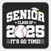 2025年度卒業シニアチーム2025年野球チームクラス スクエアシール (正面)