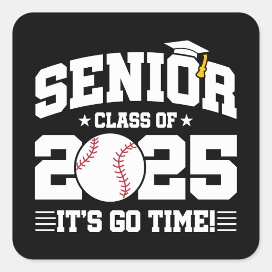 2025年度卒業シニアチーム2025年野球チームクラス スクエアシール (正面)