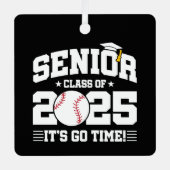 2025年度卒業シニアチーム2025年野球チームクラス メタルオーナメント (正面)