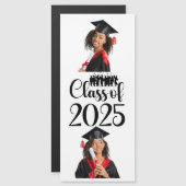 2025年度卒業パーソナライズされた期 マグネット招待状 (正面/裏面)