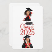 2025年度卒業パーソナライズされた期 招待状 (正面/裏面)