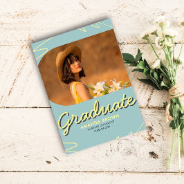 2025年度卒業パーティーシンプルトレンディー 招待状