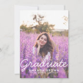 2025年度卒業パーティーシンプルフローラエレガント 招待状 (正面)