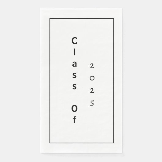 2025年度卒業パーティー白黒シンプル (正面)