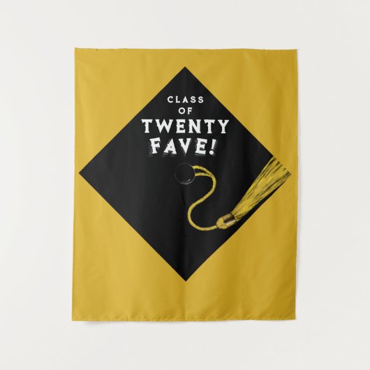 2025年度卒業パーティー金ゴールドの種類 タペストリー (正面)