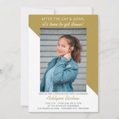 2025年度卒業パーティー オープンハウス フォト ゴールド 招待状 (正面)