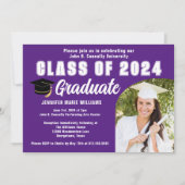 2025年度卒業パーティー 紫白大学院写真 招待状 (正面)