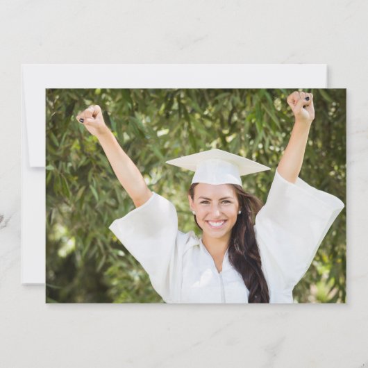 2025年度卒業パーティー 赤い卒業写真 招待状 (裏面)