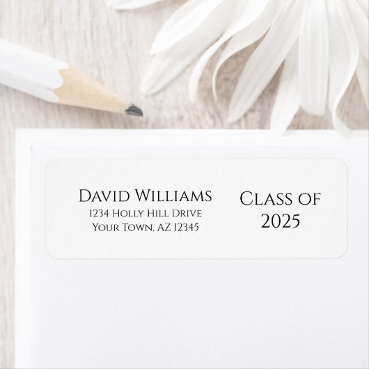 2025年度卒業モダン差出人住所 ラベル (インサイチュ)