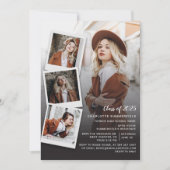 2025年度卒業写真コラージュスクリプト 卒業おめでとう 招待状 (正面)