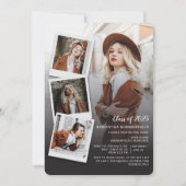 2025年度卒業写真コラージュ 卒業パーティー 招待状 (正面)