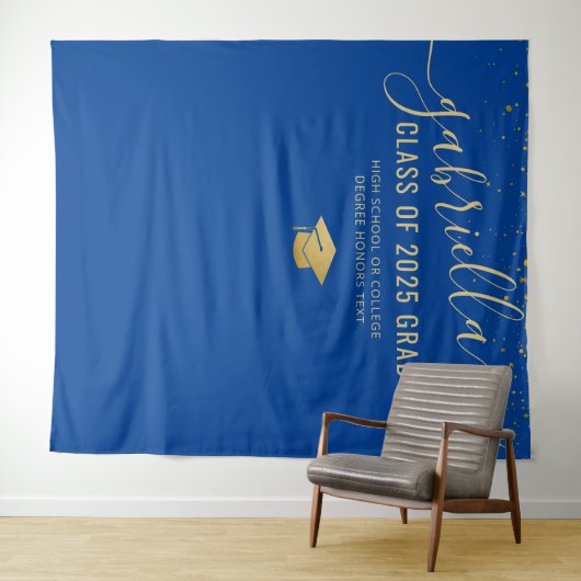 2025年度卒業写真撮影用 ブルーの背景 タペストリー (インサイチュ(横))