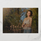 2025年度卒業式台本 写真掲載お知らせ 箔招待状 (正面)