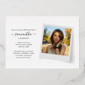 2025年度卒業式台本 卒業写真のお知らせ 箔招待状 (裏面)