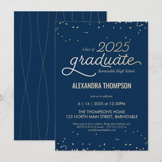 2025年度卒業式招待状 招待状 (正面/裏面)