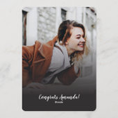 2025年度卒業式 フォトコラージュ 卒業パーティー 招待状 (裏面)