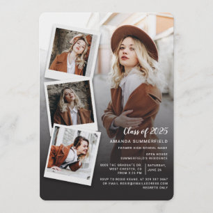 2025年度卒業式 フォトコラージュ 卒業パーティー 招待状