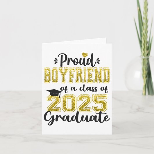 2025年度卒業生の超自慢の彼氏 卒業式 カード (正面)