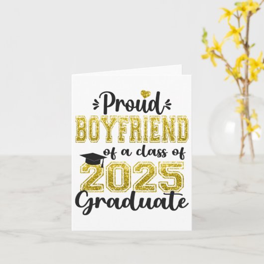 2025年度卒業生の超自慢の彼氏 卒業式 カード (黄色い花)