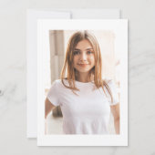 2025年度卒業生 | モノクロ フォト 卒業パーティー 招待状 (裏面)