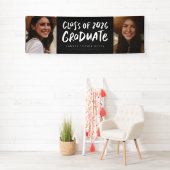 2025年度卒業生 大胆な2枚写真 卒業式バナー 横断幕 (インサイチュ)