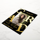 2025年度卒業発表のかわいい写真教室 箔招待状 (回転した状態)