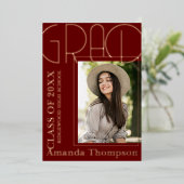 2025年度卒業発表のかわいい写真教室 箔招待状 (立ち正面)