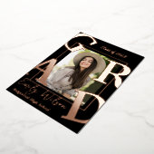 2025年度卒業発表のかわいい写真教室 箔招待状 (回転した状態)