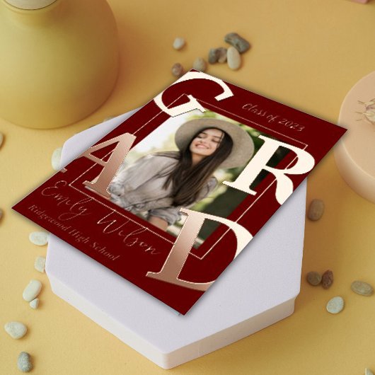 2025年度卒業発表のかわいい写真教室 箔招待状