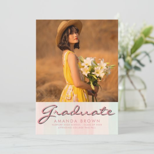 2025年度卒業発表シンプルトレンディー 招待状 (スタンド正面)