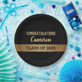 2025年度卒業金ゴールドおめでとう ペーパープレート (パーティー)