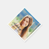 2025年度大学院写真のパーソナライズされたクラス スタンダードカクテルナプキン (角)