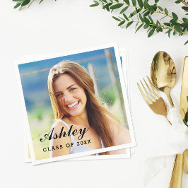 2025年度大学院写真のパーソナライズされたクラス スタンダードカクテルナプキン