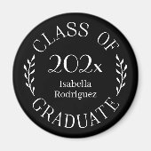 2025年度大学院名タイポグラフィブラック マグネット (正面)