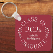 2025年度大学院名タイポグラフィ・ブルゴーニュ キーホルダー (正面)