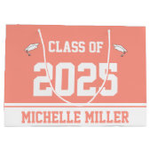 2025年度大学院名ピーチピンク&ホワイト ラージペーパーバッグ (裏面)