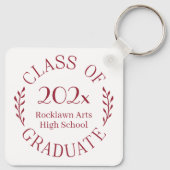 2025年度大学院名ブルゴーニュタイポグラフィ キーホルダー (裏面)