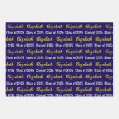 2025年度大学院名ブルーホワイト金ゴールド ラッピングペーパーシート (正面2)