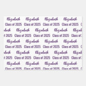 2025年度大学院名ホワイト&ダークパープル ラッピングペーパーシート (正面)