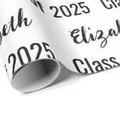 2025年度大学院名ホワイト&ブラック ラッピングペーパー (ロールコーナー)