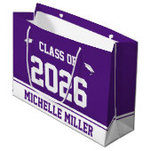 2025年度大学院名王室の紫・白 ラージペーパーバッグ (正面アングル)