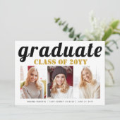 2025年度大学院金ゴールドタイポグラフィ写真 招待状 (スタンド正面)