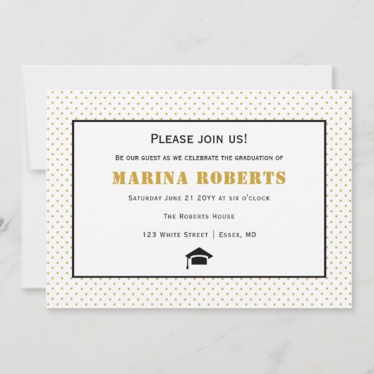 2025年度大学院金ゴールドタイポグラフィ写真 招待状 (裏面)