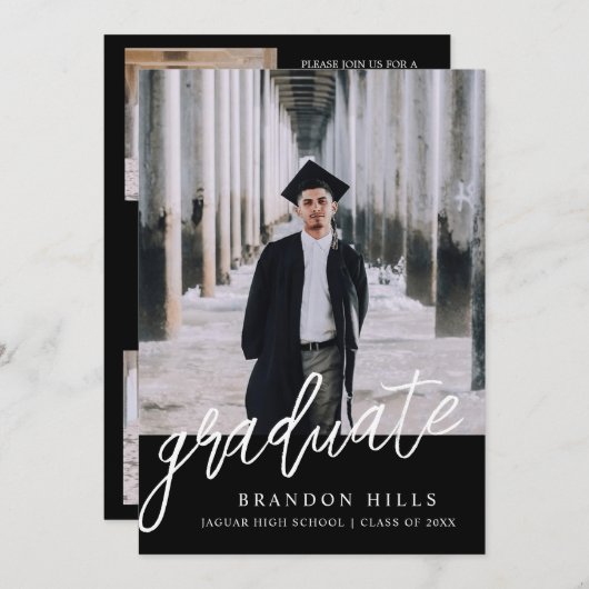 2025年度現代的な卒業発表, 卒業式 招待状 (正面/裏面)