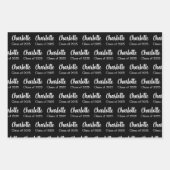 2025年度白黒大学院名パターン ラッピングペーパーシート (正面)