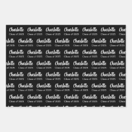 2025年度白黒大学院名パターン ラッピングペーパーシート