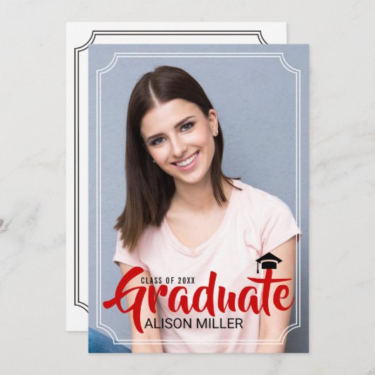 2025年度赤タイポグラフィ写真クラス 招待状 (正面/裏面)