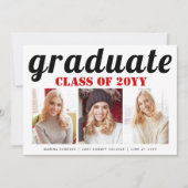 2025年度赤タイポグラフィ写真クラス 招待状 (正面)