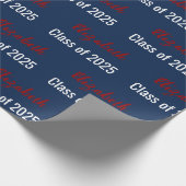 2025年度赤白青色大学院名 ラッピングペーパー (角)